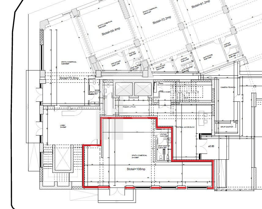 Spatii comerciale | 72-312 mp | Parter/Mezanin/Subsol | Barrio Residence Unirii