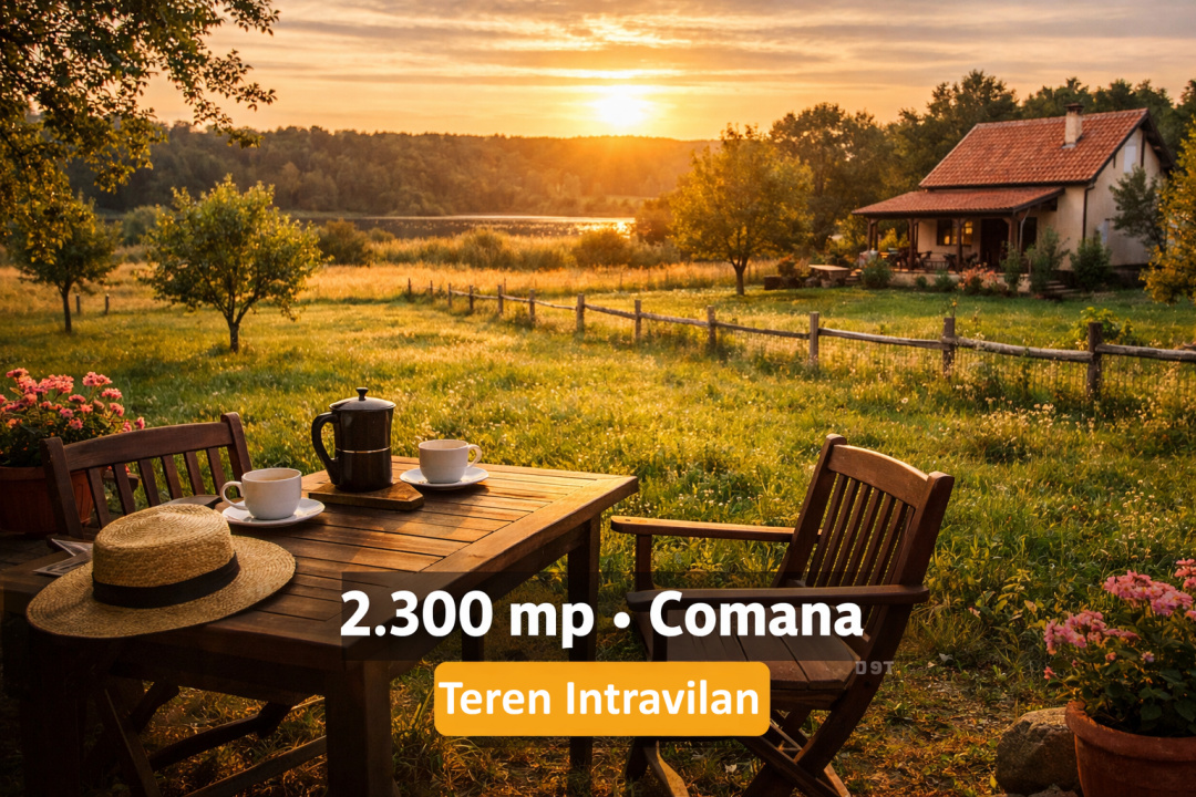 Teren intravilan Comana 2.300 mp în Comana Giurgiu, aproape de București