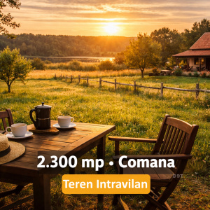 Teren intravilan Comana 2.300 mp în Comana Giurgiu, aproape de București