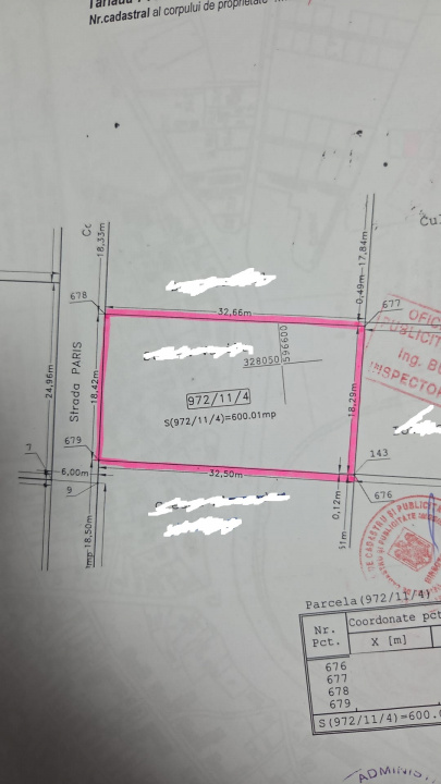 Teren 600 mp la Padure cu front 18 m la str Paris Pantelimon Zona Premium