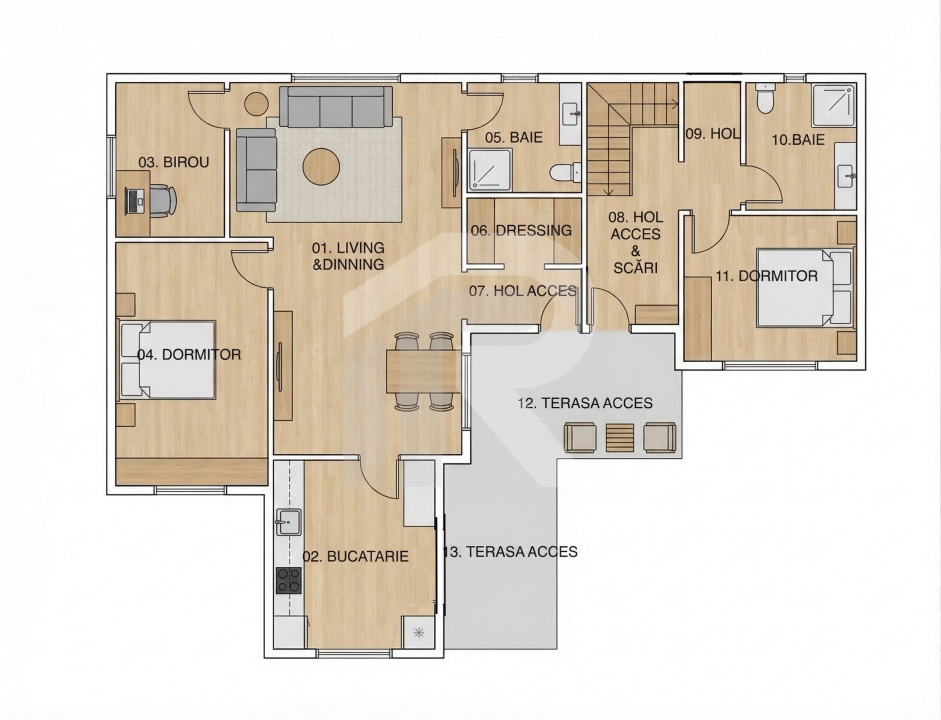 Casă spațioasă cu curte proprie  3 camere + birou  Dobroești – Șoseaua Fundeni 