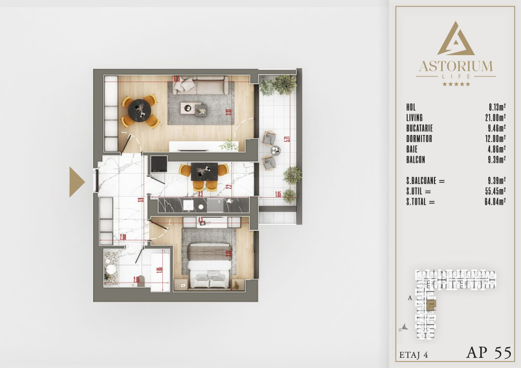 Titan Pallady 2 Camere Astorium Life exclusiv blocul A predare 2025